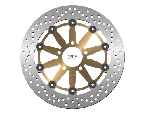 ПЕРЕДНІЙ ГАЛЬМІЙНИЙ ДИСК SUZUKI GSX-F 750 '85-'88, GSX-R 750 '85-'87 (300X61X5MM) (5X10,25MM) З ПЛАВАЮЧИМ ЗОЛОТИМ ЦЕНТРОМ