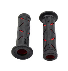 PROGRIP 2026/04 PG717 ШОСЕЙНІ ЗАХИСТИ (22+25 мм, 122 мм ДОВЖИНА) ЧОРНО-ЧЕРВОНІ З ВІДКРИТИМ КІНЦЕМ (ДВОКОМПОНЕНТНІ) (717-149)