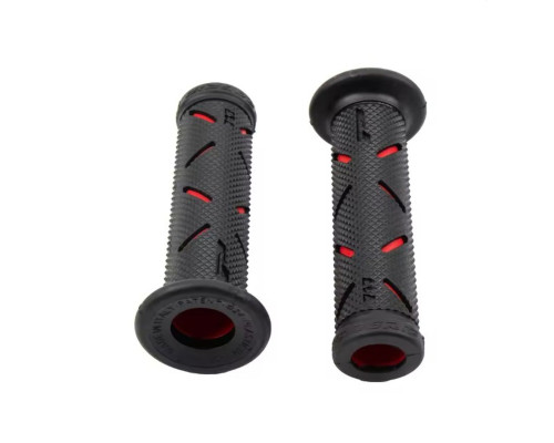 PROGRIP 2026/04 PG717 ШОСЕЙНІ ЗАХИСТИ (22+25 мм, 122 мм ДОВЖИНА) ЧОРНО-ЧЕРВОНІ З ВІДКРИТИМ КІНЦЕМ (ДВОКОМПОНЕНТНІ) (717-149)