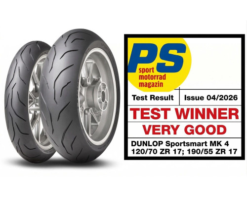 ШИНА DUNLOP 190/50ZR17 (73W) TL SPORTSMART MK4 ЗАДНЯ DOT 23/2026