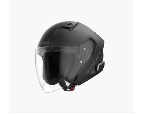 SENA 2026/07 KASK OUTSTAR 2 OTWARTY JET Z INTERKOMEM MESH 3.0 DO 1200M ROZMIAR L KOLOR CZARNY MATT ( ECE R22.06 ) (EL)