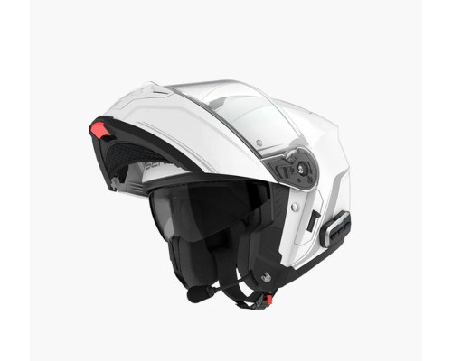 SENA 2026/07 KASK OUTRUSH 2 SZCZĘKOWY Z INTERKOMEM MESH 3.0 DO 1200M ROZMIAR M KOLOR BIAŁY ( ECE R22.06 ) (EL)