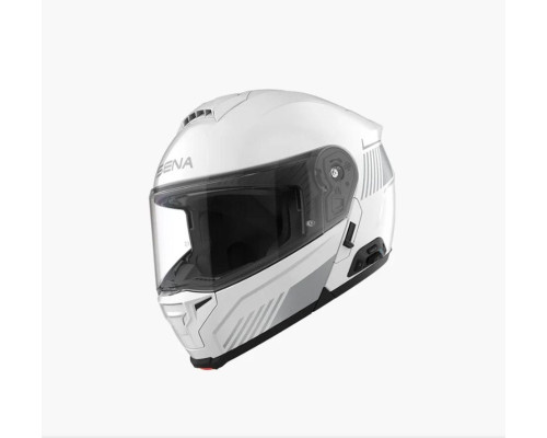 SENA 2026/07 KASK SPECTER SZCZĘKOWY / OTWARTY FLIP-UP FIBERGLASS Z INTERKOMEM MESH 3.0 DO 2000M ORAZ SYSTEMEM AUDIO HARMAN KARDON ROZMIAR XL KOLOR BIAŁY ( ECE R22.06 P/J DUAL HOMOLOGATION ) ( PINLOCK W ZESTAWIE )
