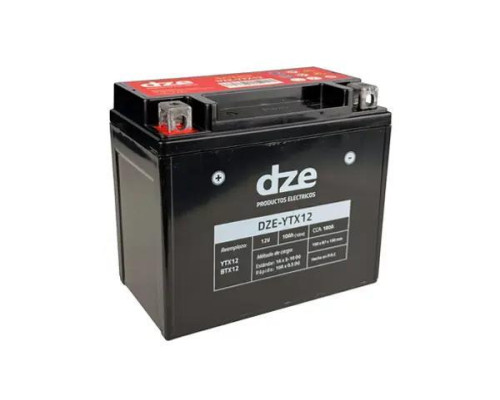 DZE AKUMULATOR ŻELOWY YTX12 12V 10AH 180A 150X87X105 BEZOBSŁUGOWY - ZALANY (12)