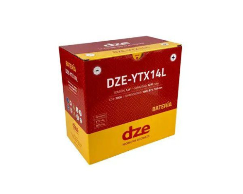 DZE AKUMULATOR ŻELOWY YTX14L 12V 12AH 200A 150X87X146 BEZOBSŁUGOWY - ZALANY (12)