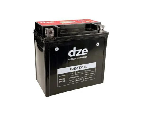 DZE AKUMULATOR ŻELOWY YTX14L 12V 12AH 200A 150X87X146 BEZOBSŁUGOWY - ZALANY (12)