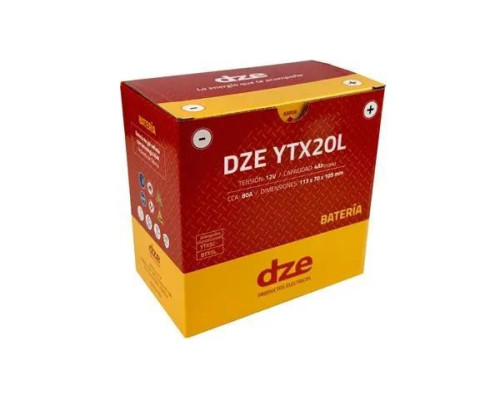 DZE AKUMULATOR ŻELOWY YTX20L 12V 20AH 310A 175X87X155 BEZOBSŁUGOWY - ZALANY (12)