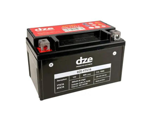 DZE AKUMULATOR ŻELOWY YTX7A 12V 6AH 105A 150X87X94 BEZOBSŁUGOWY - ZALANY (12)