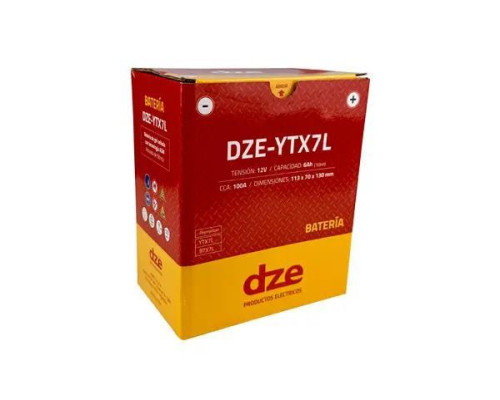 DZE AKUMULATOR ŻELOWY YTX7L 12V 6AH 100A 113X70X130 BEZOBSŁUGOWY - ZALANY (12)
