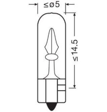 OSRAM ŻARÓWKA WSKAŻNIKOWA 1,2W 12V W2X4.6D 5XFS10 - 10 SZTUK