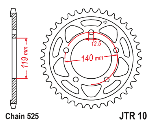 JT ZĘBATKA TYLNA 4671 47 BMW M 1000 XR '24-'26, F 900 GS '23-'26 (467147JT) (ŁAŃC. 525) - ZAMÓWIĆ