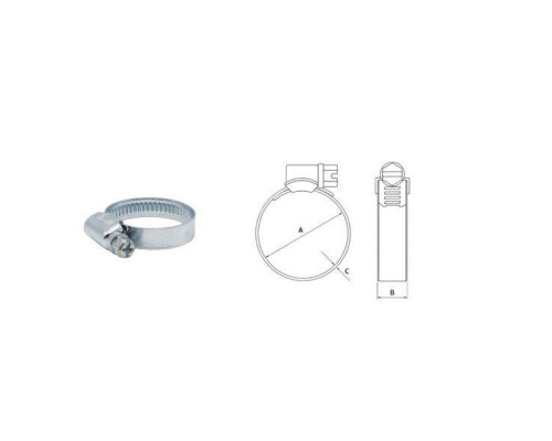 PROMX OPASKA ŚLIMAKOWA DGC W1 - 32-50/9MM - 5 SZTUK