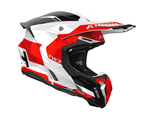 AIROH ШОЛОМ CROSS / ENDURO / ATV / QUAD TWIST 3 FANCY RED GLOSS КОЛІР ЧОРНИЙ/БІЛИЙ/ЧЕРВОНИЙ РОЗМІР L