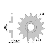 JT 2051 Передня зірочка для мотоцикла Yamaha TT 250 1993-2004 Ланцюг 520 14T Сріблястий
