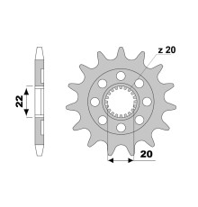 Jr  Передня Зірочка 2103 14T Yamaha YZF 250 '02-'09 (+1) Чорний
