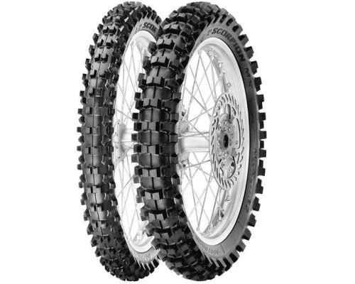 Шина pirelli 100/90-19 scorpion mx32 mid soft 57m tt зад dot 02/2024