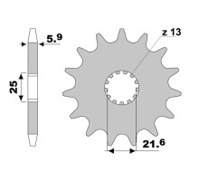 JT, 565 13, передня зірочка, самоочищення, ланцюг 520, Kawasaki KXF 450 '06-, Yamaha YZF/WRF 400/426/450, YFZ 450 '04-'13