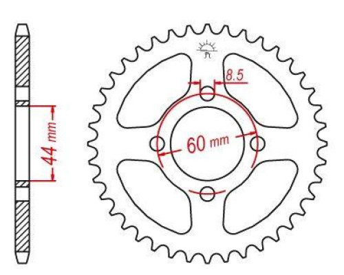 Jt задня зірочка 832 52 yamaha dt 50r 97-98 (83252jt) (ланцюг 420) - можна заміна на 4461 52 (jtr1832.52)