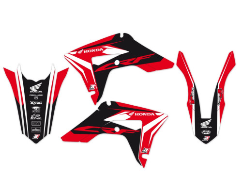 Набір наклейок blackbird (вініри) + чохол на сидіння HONDA crf 250r '22-'24, crf 450r '21-'24 dream 4 колір червоний чорний