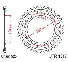 Jt задня зірічка 4405 40 honda cbr 1000rr 17-23 (sc77), cbr 1000sp 17-19 (jtr1317.40)* (ланцюг 525) - замовлення 6 шт.