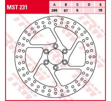 Trw lucas передній гальмівний диск suzuki intruder vs 600 95-97, vs 750 87-91, vs 800 92-00, vs 1400 87-10