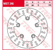 Trw lucas задній гальмівний диск suzuki gsxr 600 / 750 96-18, sv 650 03-10, gsxr 1000 01-16, sv 1000 03-08, tl 1000 97-01 (акція)