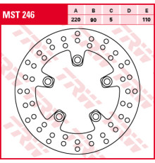 Trw lucas задній гальмівний диск suzuki gsxr 600 / 750 96-18, sv 650 03-10, gsxr 1000 01-16, sv 1000 03-08, tl 1000 97-01 (акція)