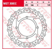 Trw lucas передній гальмівний диск kawasaki kx 250 06-14, kx / klx 450 04-14 (акція)