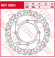 Trw lucas передній гальмівний диск kawasaki kx 250 06-14, kx / klx 450 04-14 (акція)