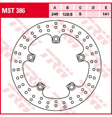 Задній гальмівний диск trw lucas suzuki gsf 650 05-12, gsf 1200 / 1250 06-17, gsr 600 06-10, sfv 650 09-16